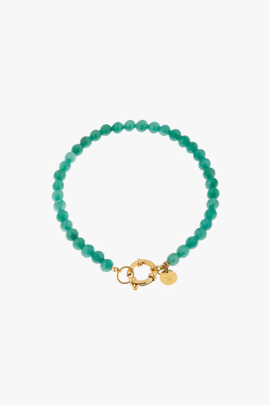 Seagreen Beads Bracelet Gold