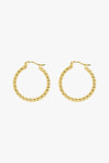 French Braid Hoop Earrings Goldplated