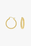 French Braid Hoop Earrings Goldplated
