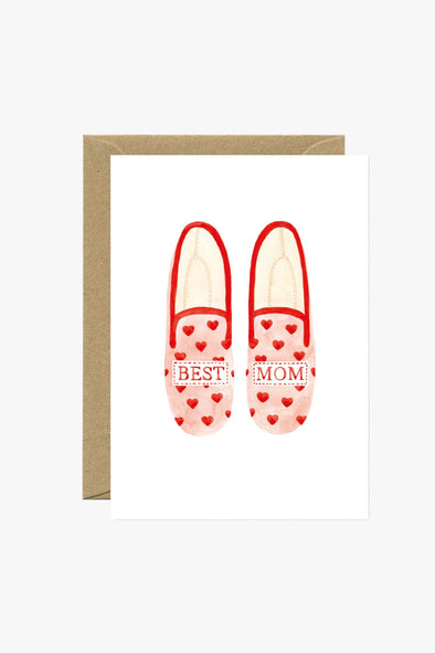Best Mom Slippers Card