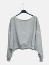 Parker Cropped Sweater Grey