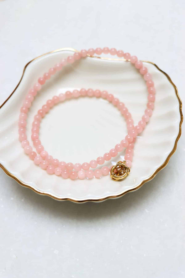 Pastel Pink Beads Necklace