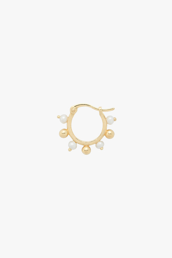 Single Purity Ring Earring Goldplated
