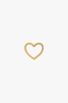 Jolie Dotted Heart Gold Earring
