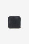 Sonny Square Wallet Stromboli Leather Black - O My Bag - Black square leather wallet zip around