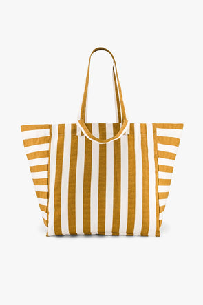 Elisa Caramel Ecru Striped Bag
