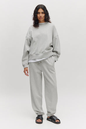 Emielia Oversized Sweater Light Grey Melange