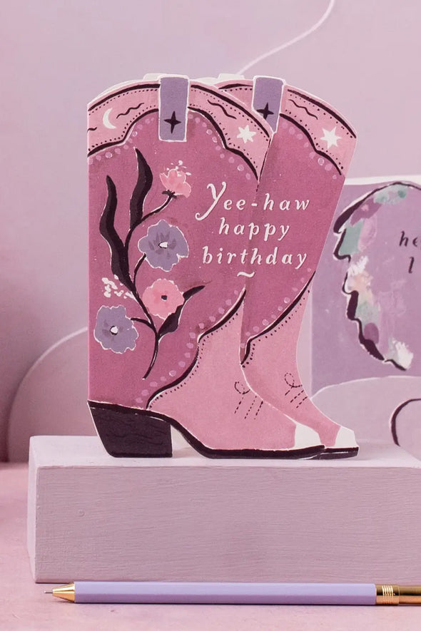 Cowboy Boots Birthday Card
