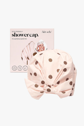 Luxury Shower Cap Blush Dot