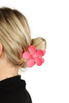Flower Hair Clip Bright Pink
