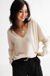 Raxow V-Neck Knit Naturel