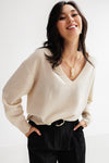 Raxow V-Neck Knit Naturel