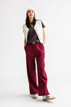 Avery Rib Trousers Burgundy