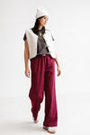 Avery Rib Trousers Burgundy