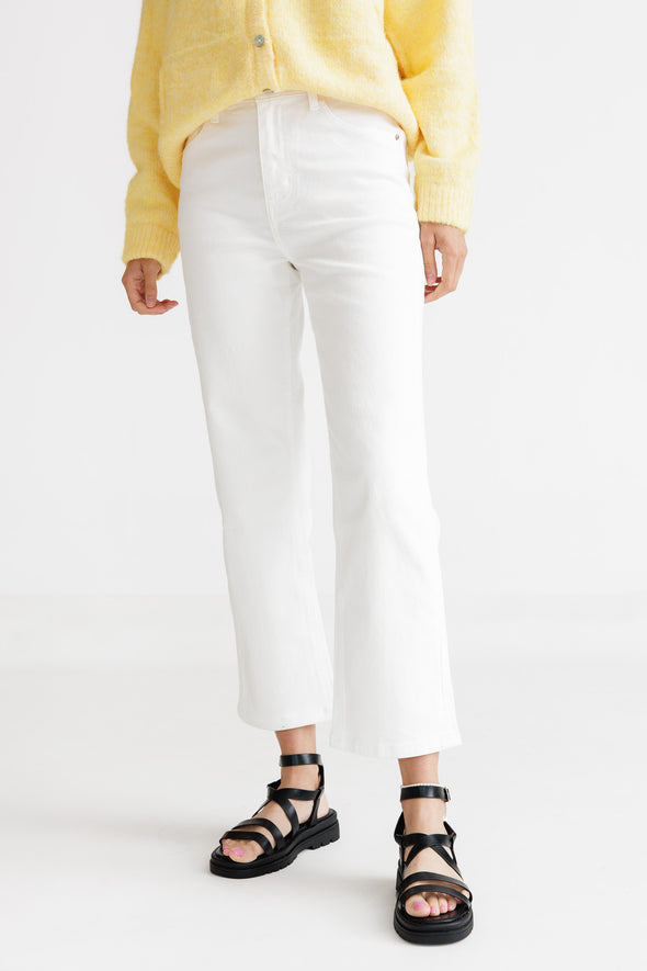 Solange Denim High Waist White