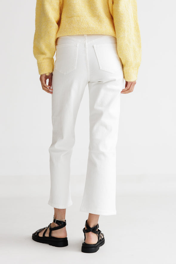 Solange Denim High Waist White