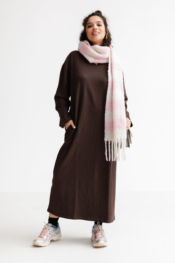 Blair Cotton Sweaterdress Chocolate