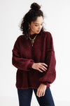 Noah Teddy Knit Bordeaux