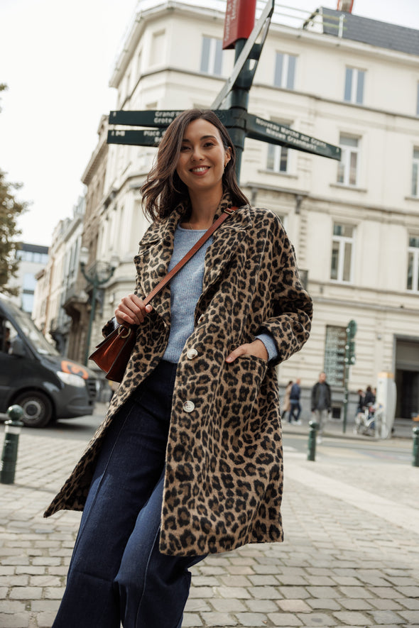 Sharon Leopard Coat