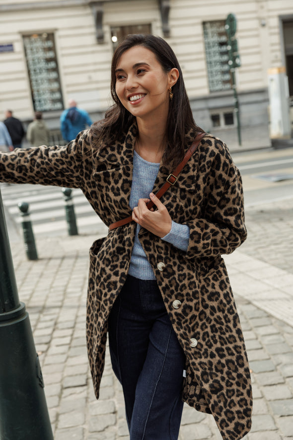 Sharon Leopard Coat