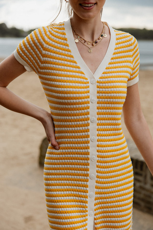 Irene Knit Dress Yellow