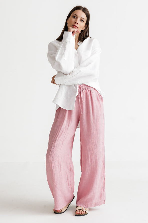 Paris Wide Trousers Pink