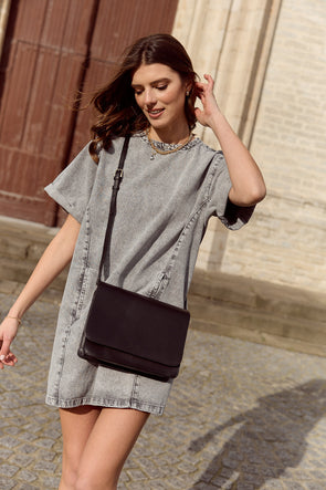 Rocco Denim Dress Grey