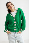 Morgane Cardigan Green