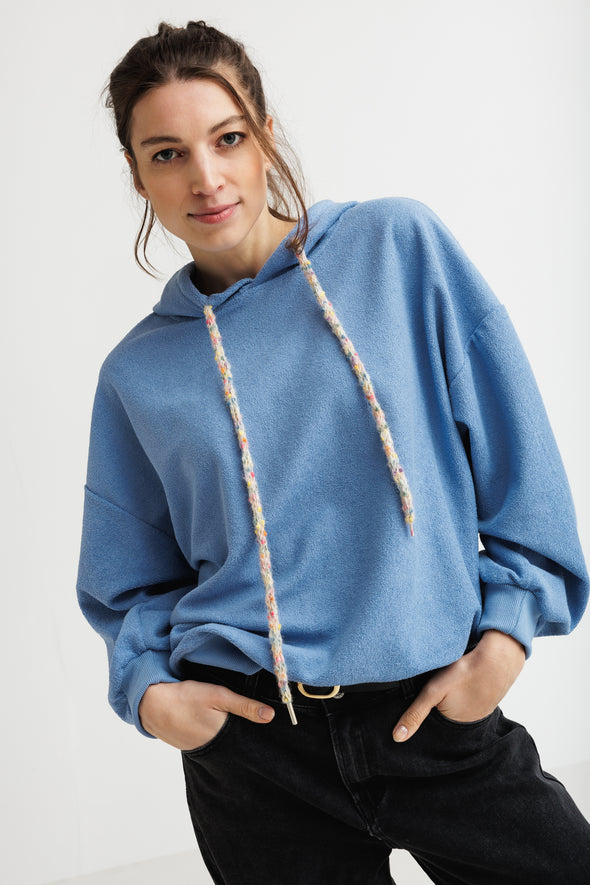 Bobbi Hooded Sweater Breezy Blue