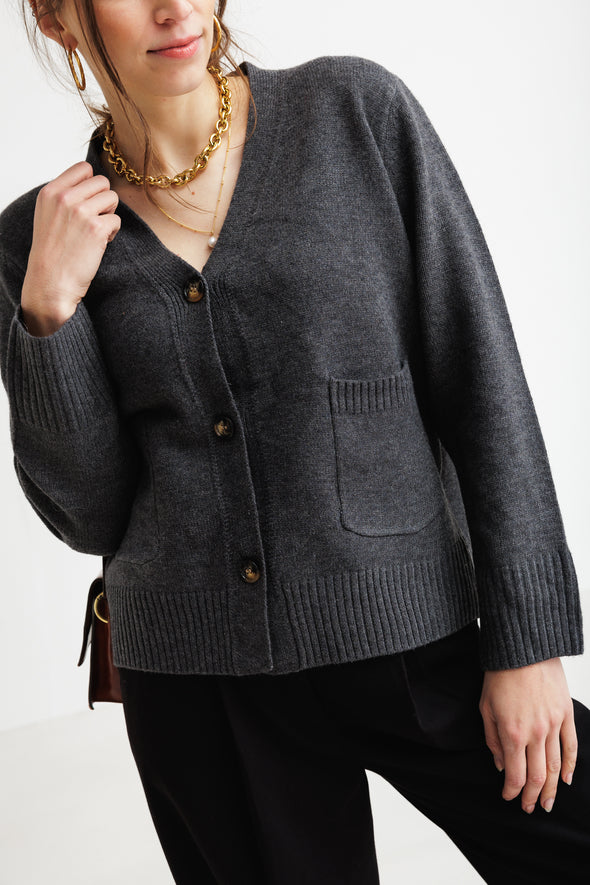 Donnie Cardigan Grey