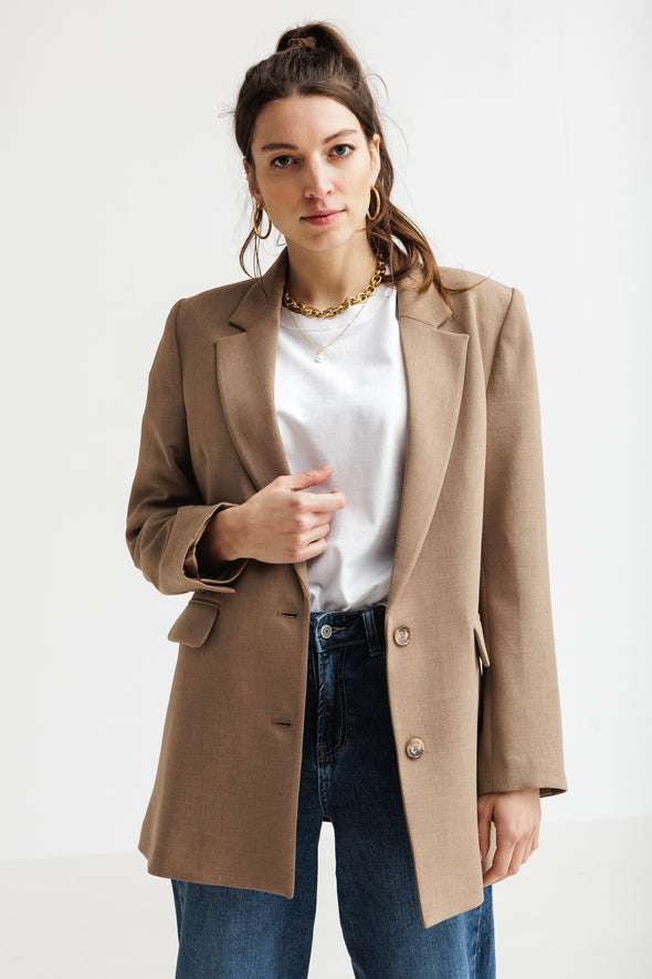 Rita Relaxed Blazer Camel