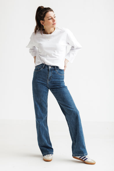 Barbara Denim High Wide Blue