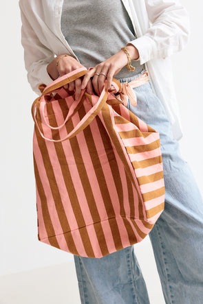 Elisa Bag Stripes Caramel/Strawberry