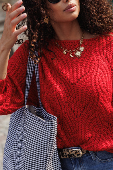 Penelope Knit Red