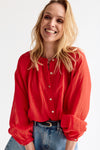 Alba Blouse Coral Red