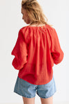 Alba Blouse Coral Red