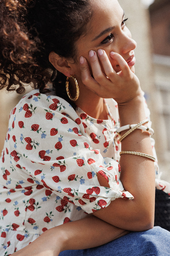 Fran Strawberry Blouse