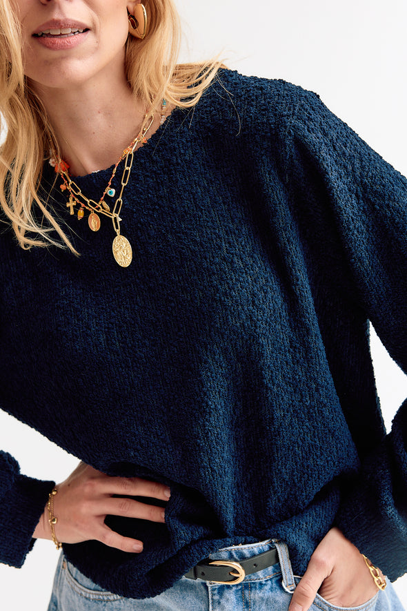 Lilou Knit Sweater Navy