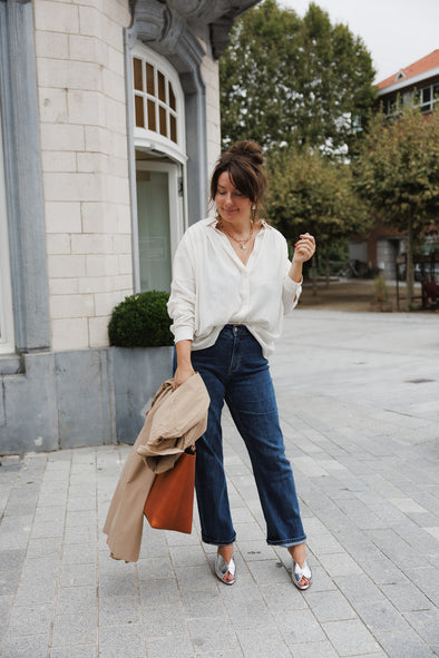 Solange Denim High Straight Dark Blue