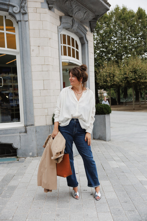 Solange Denim High Straight Dark Blue