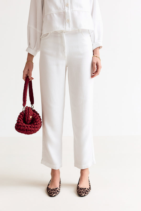 Nica Pants Optical White