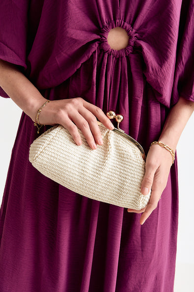 Zoé Raffia Bag Cream