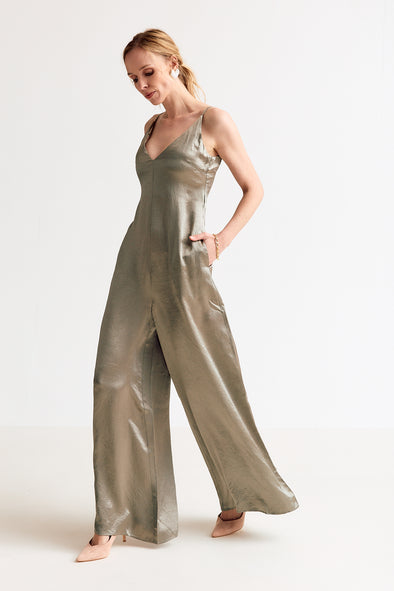 Selene Wide Leg Jumpsuit Vetiver