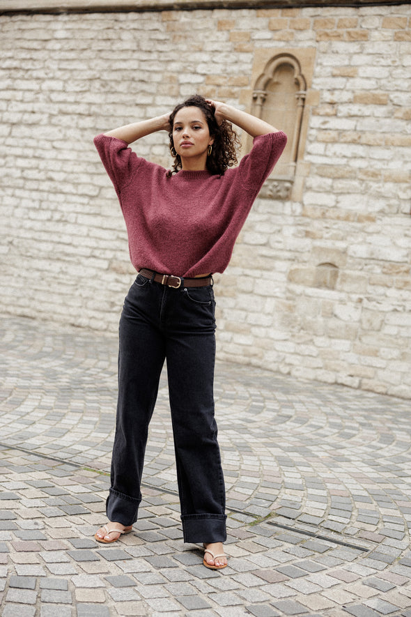 Lize Knit Top Bordeaux