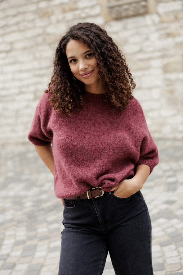 Lize Knit Top Bordeaux