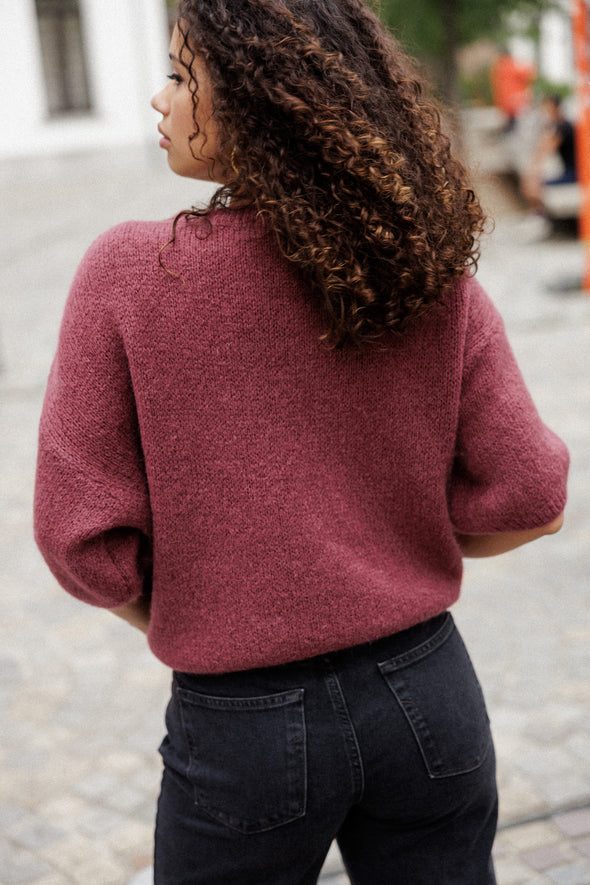 Lize Knit Top Bordeaux