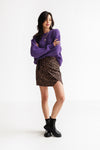 Ares Wrap Leopard Skirt