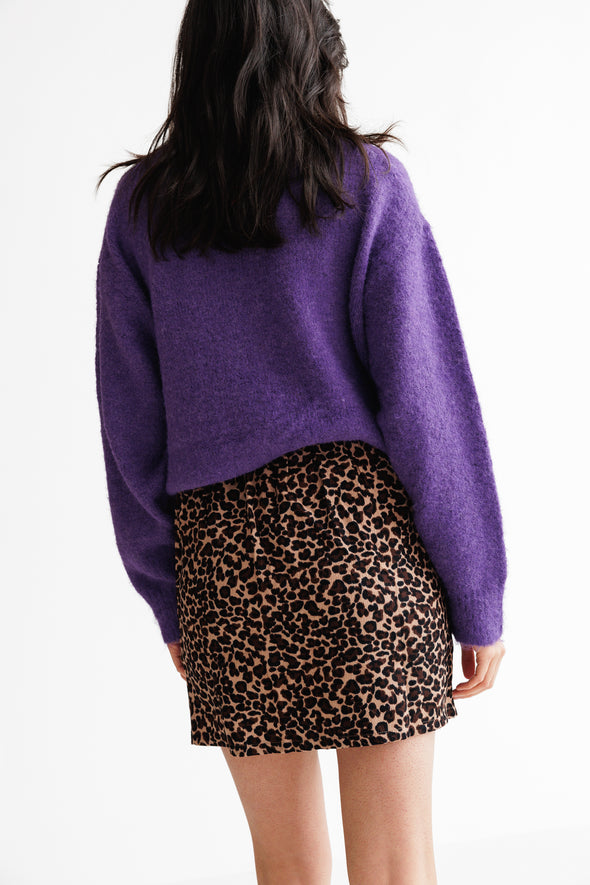 Ares Wrap Leopard Skirt