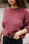 Lize Knit Top Bordeaux