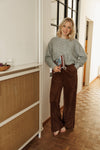 Avery Rib Trousers Chocolat